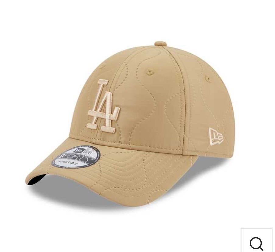 ニューエラ キャップ 帽子 9FORTY コットン素材 ドジャース ベージュ×ベージュ ストラップ仕様 MLB NEWERA 9FORTY LEAGUE BASIC CAP 新品_画像2