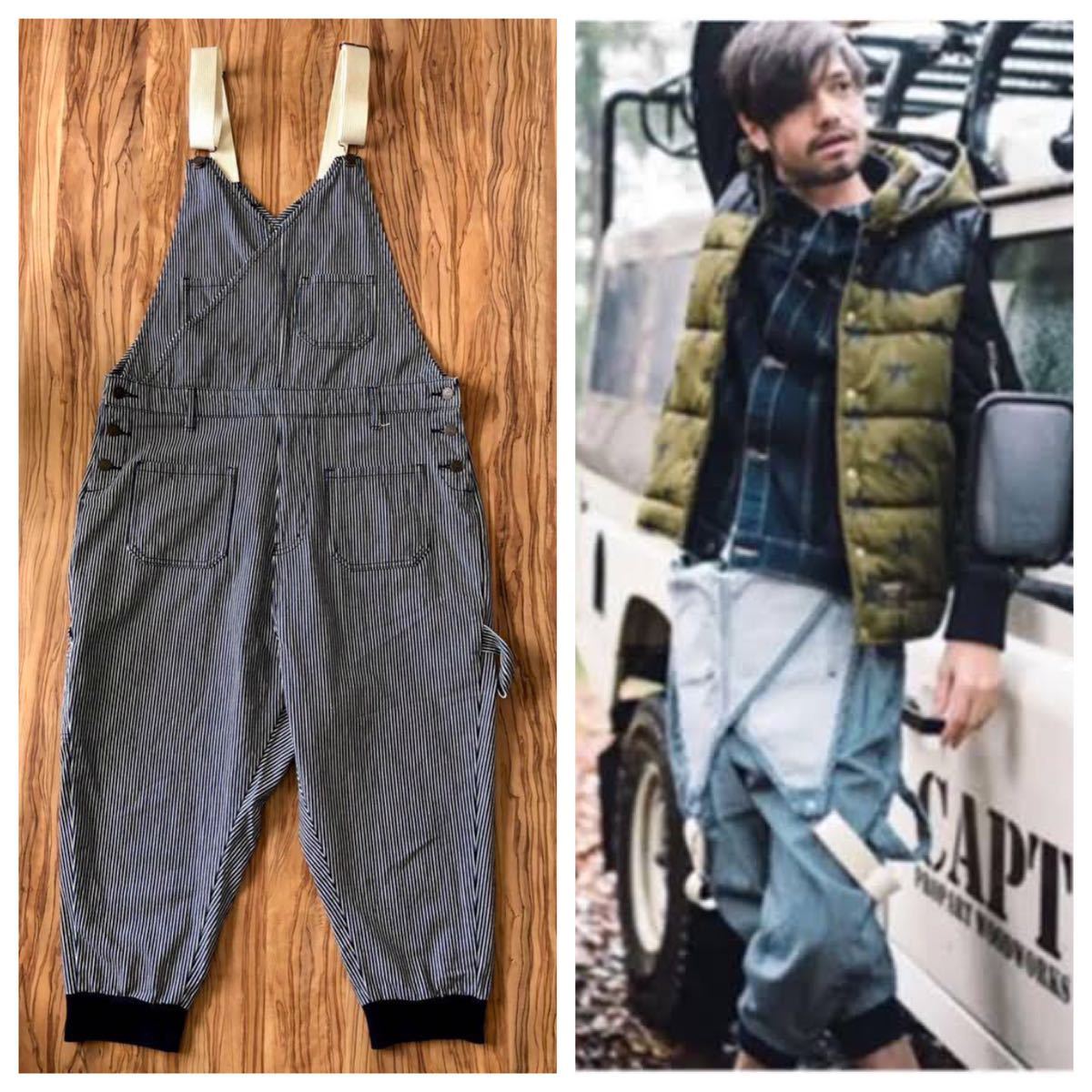  unused . close |L size | gram glamb| gran ji series overall | Hickory wide pants | baggy pants | all-in-one | coveralls |③