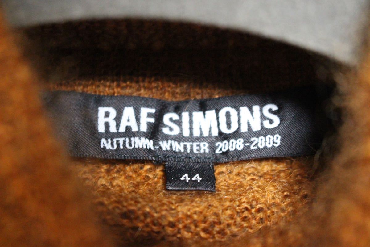 【アーカイブ】ラフシモンズ 08-09AWタートルネックニット44 ロスコ期　RAFSIMONS オレンジ　モヘア　ウール_画像5