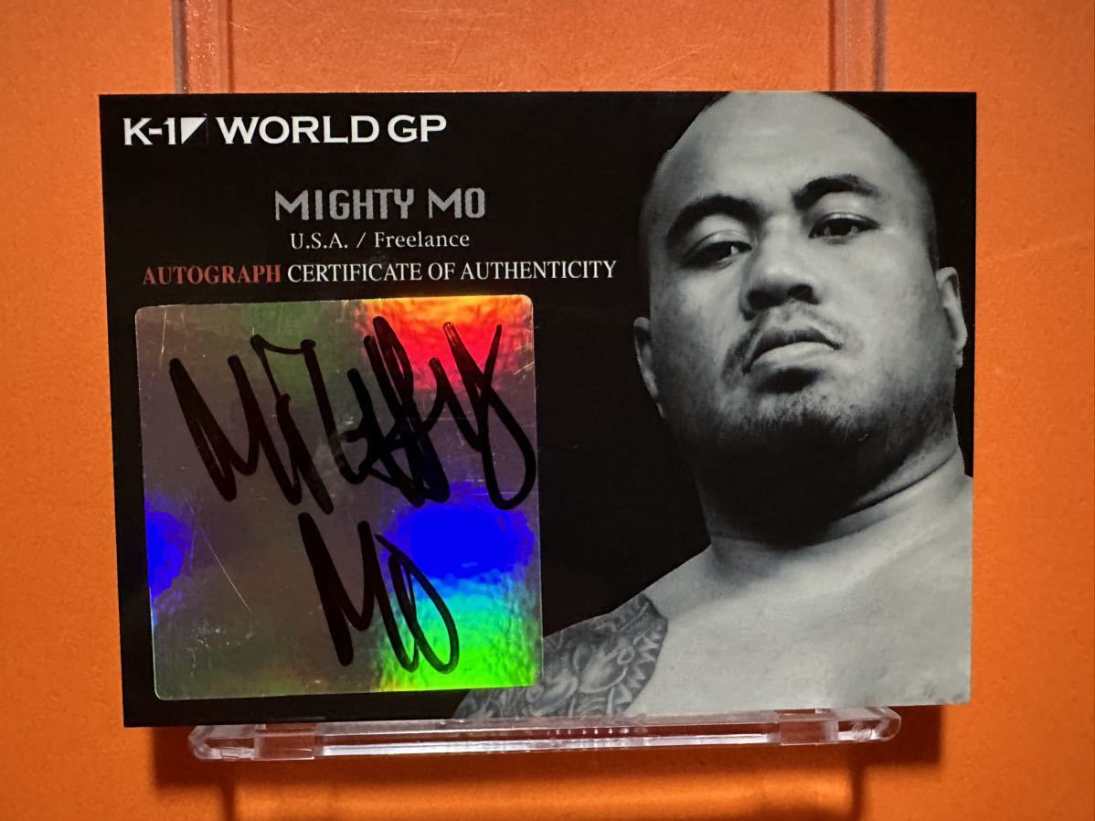 マイティー・モー　MIGHTY MO 直筆サインカード　autograph Card k-1 WORLD GP