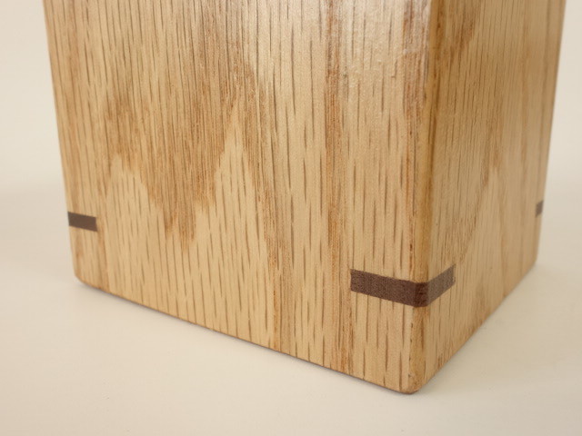 北海道手作り小物 ナラ材　ペン立て 白木色　木製 ペンスタンド ぺんたて 家具屋の職人が製作　_画像7