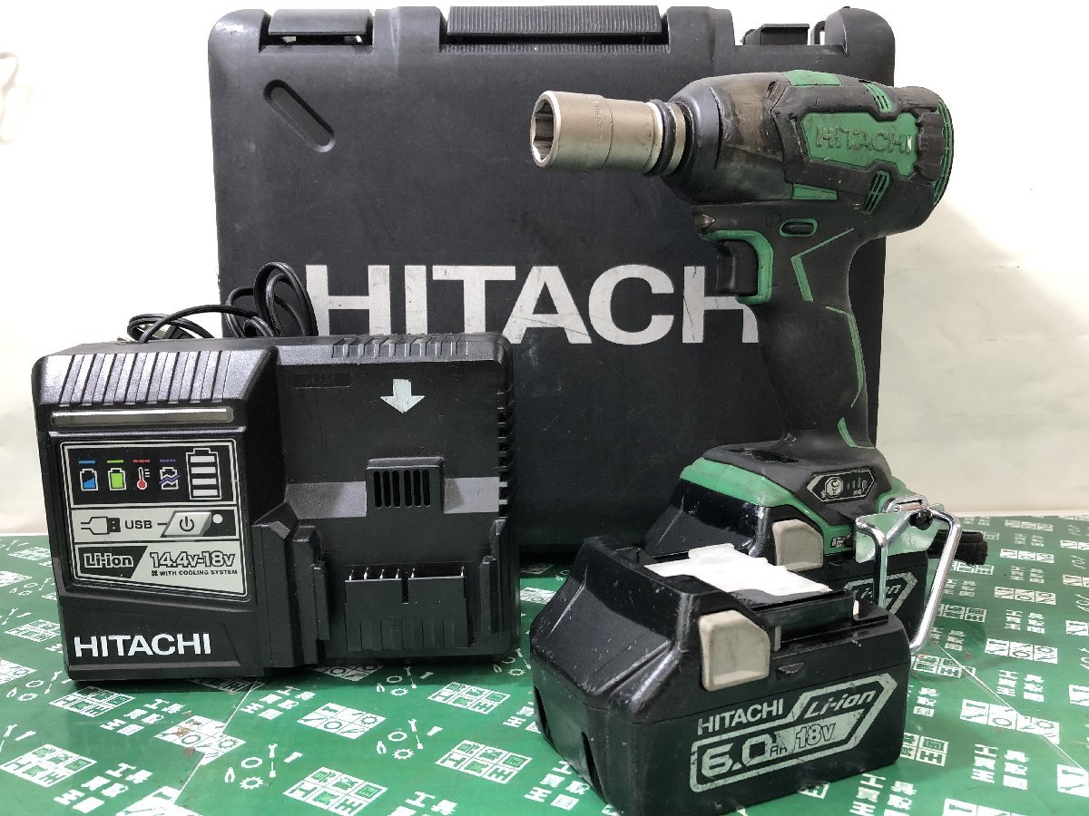 ② 中古品 電動工具 HiKOKI ハイコーキ コードレスインパクトレンチ WR18DBDL2 マルチボルト バッテリー付 自動車 ITDK2C946V7U