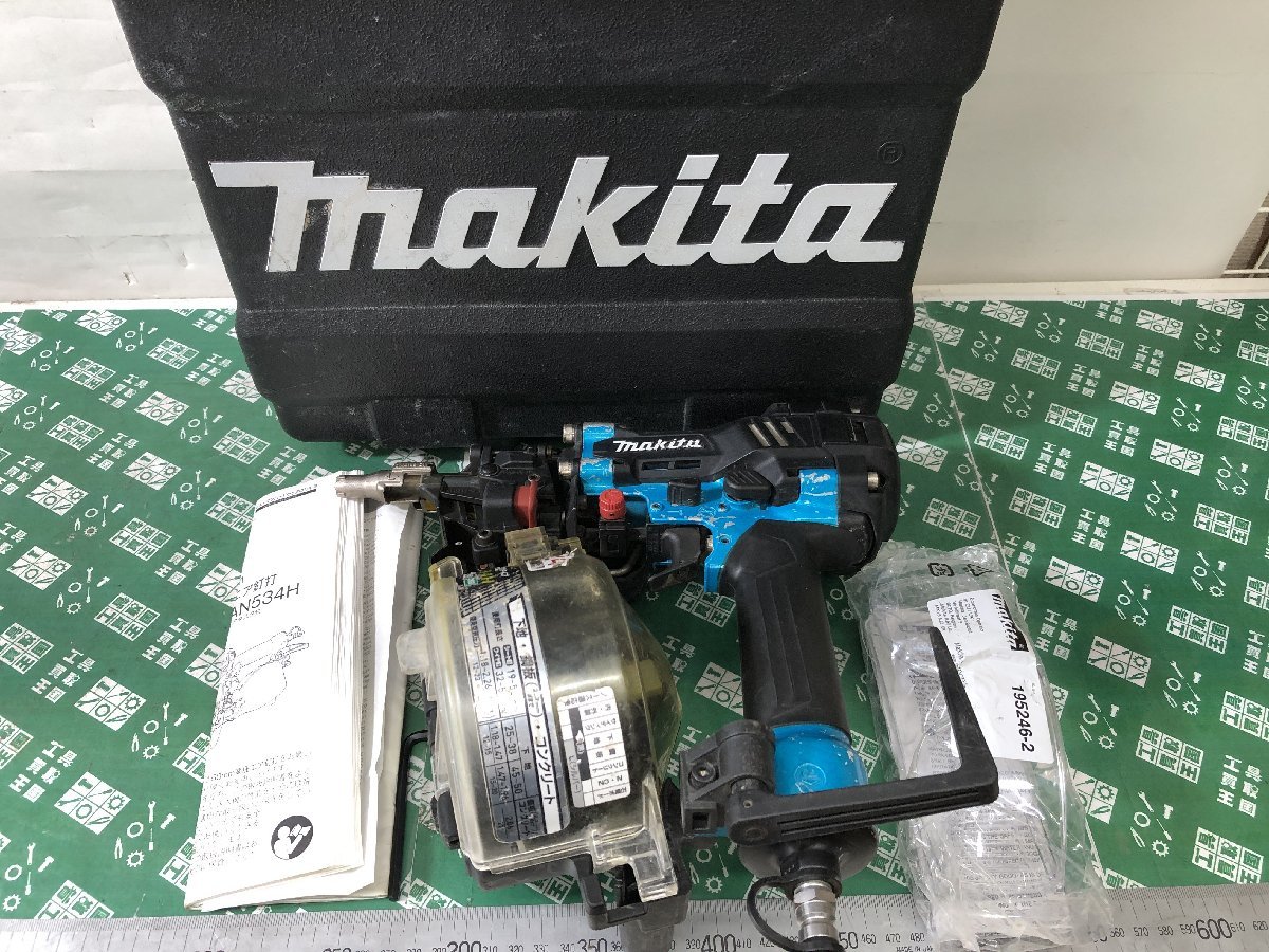 中古品 エア工具 マキタ(Makita) 50mm高圧エア釘打(青) AN534HM 高圧、内装 ITC2SU7PEL4Y