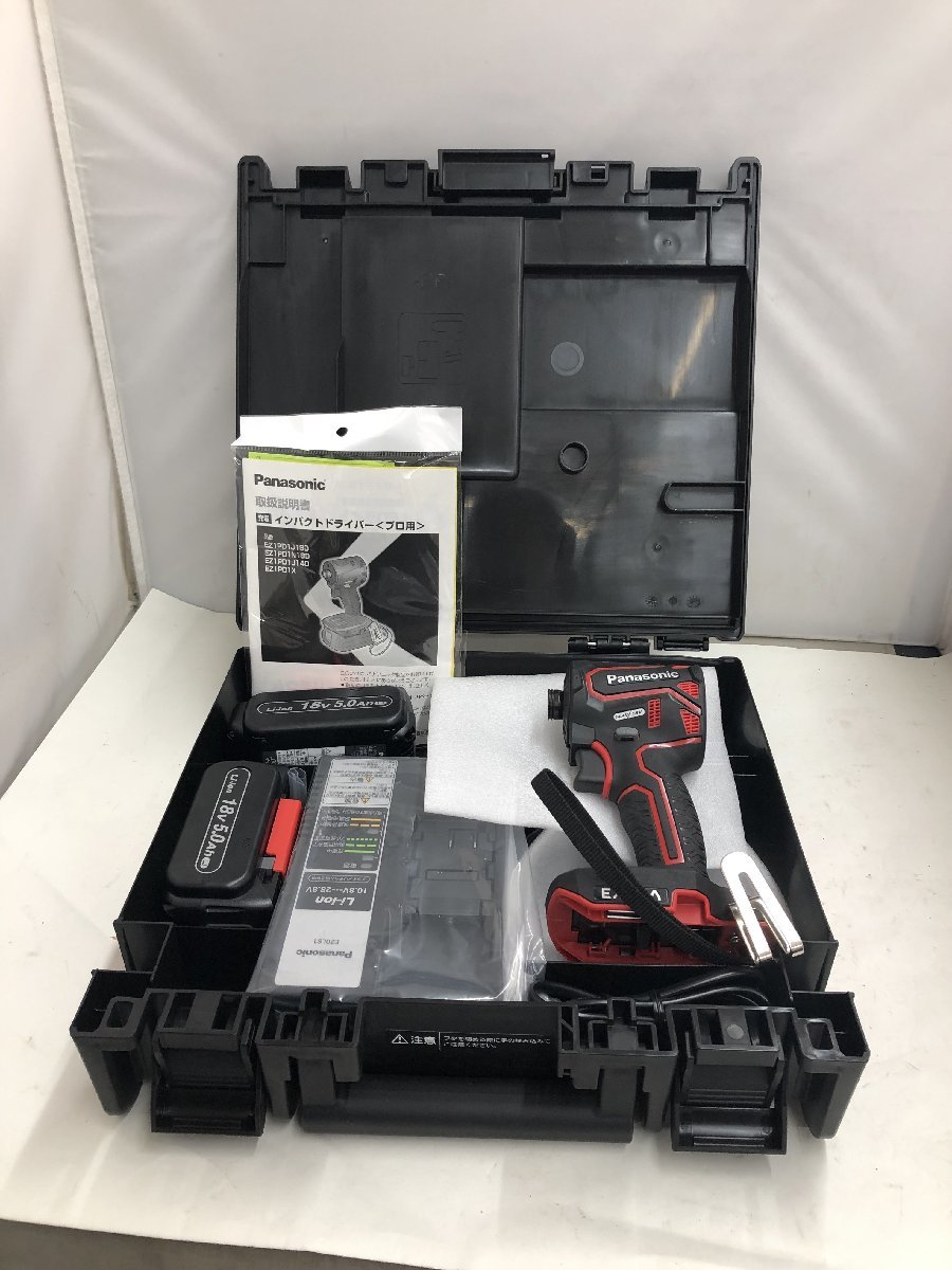 未使用中古品 電動工具 Panasonic パナソニック インパクトドライバー バッテリー EZ1PD1J18D-R バッテリー付 エグゼナ IT4GLV49N7VK