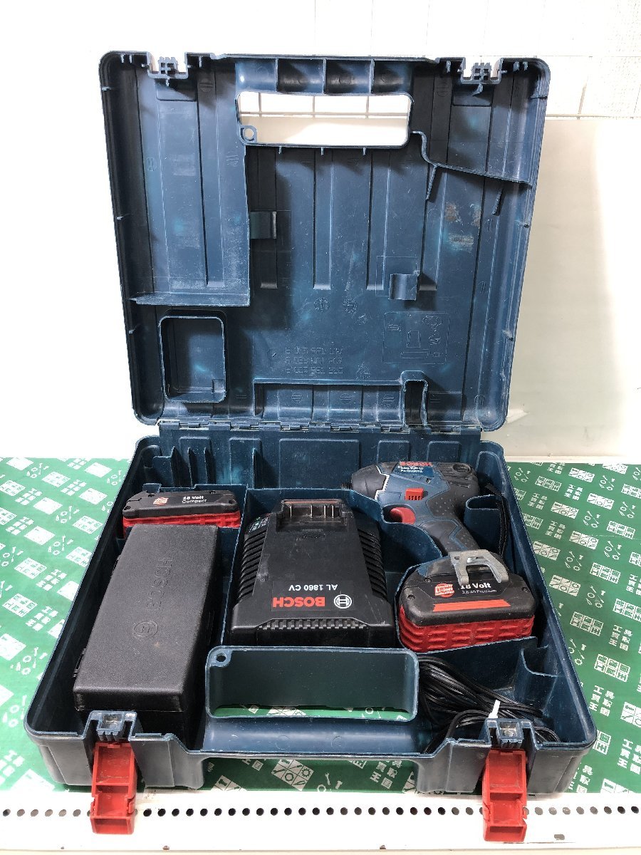 中古品 電動工具 BOSCH(ボッシュ) 18vバッテリーインパクトドライバー GDR18V-LIS 電動ドライバー 電ドラ ITT6FJPEGX8G