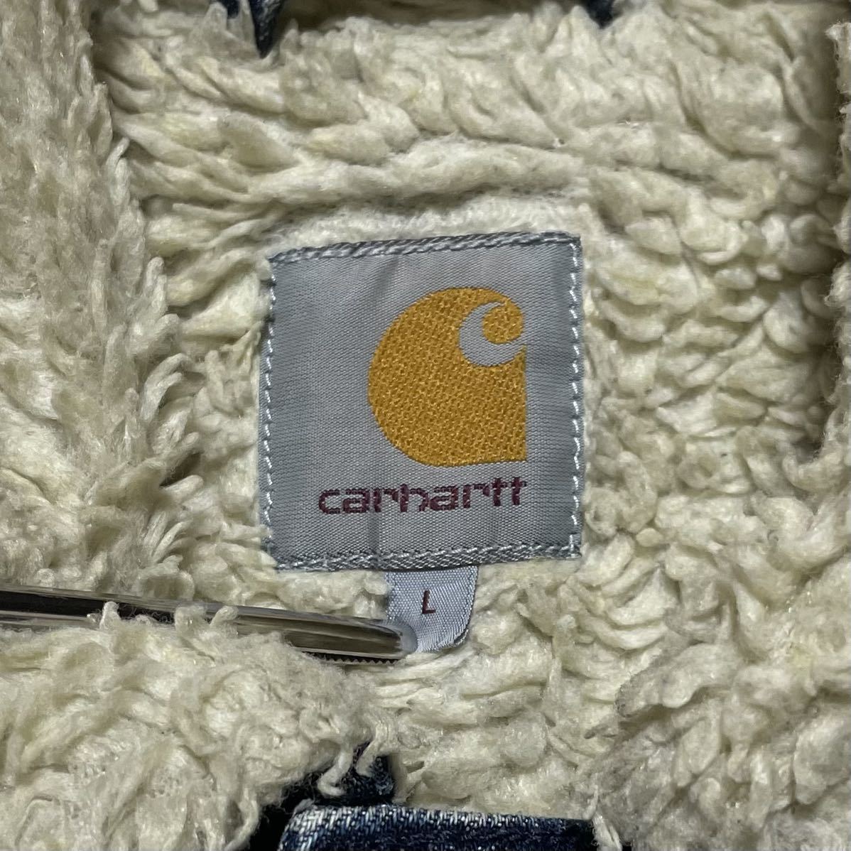 ☆送料無料☆ carhartt カーハート デニムジャケット フェニックスコート L ブルー ビッグサイズ 裏ボア 23-99