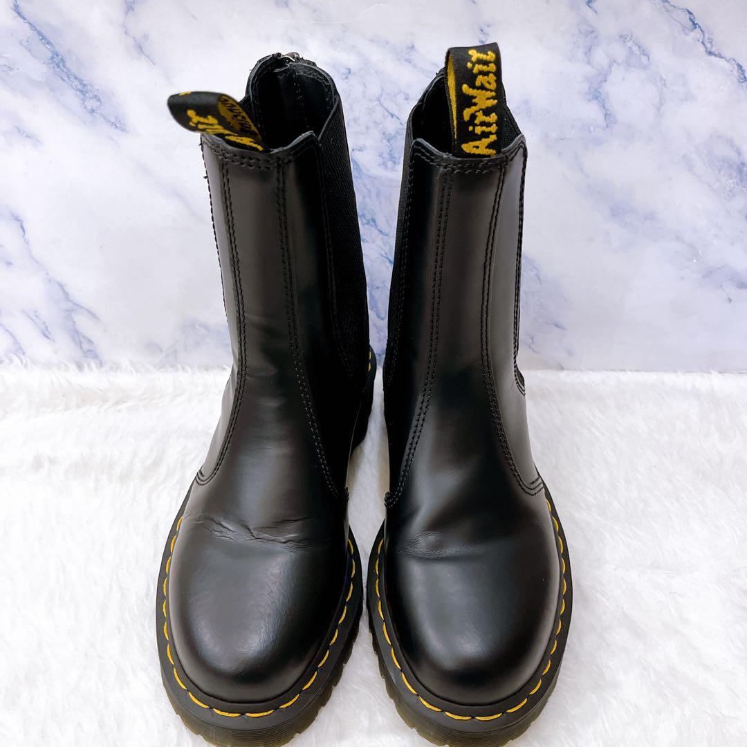 送料無料　Dr.Martens　ドクターマーチン　サイドゴアブーツ　2976HI BEX W/ZIP ジップ付　UK4　ブラック　黒　外箱付き_画像2