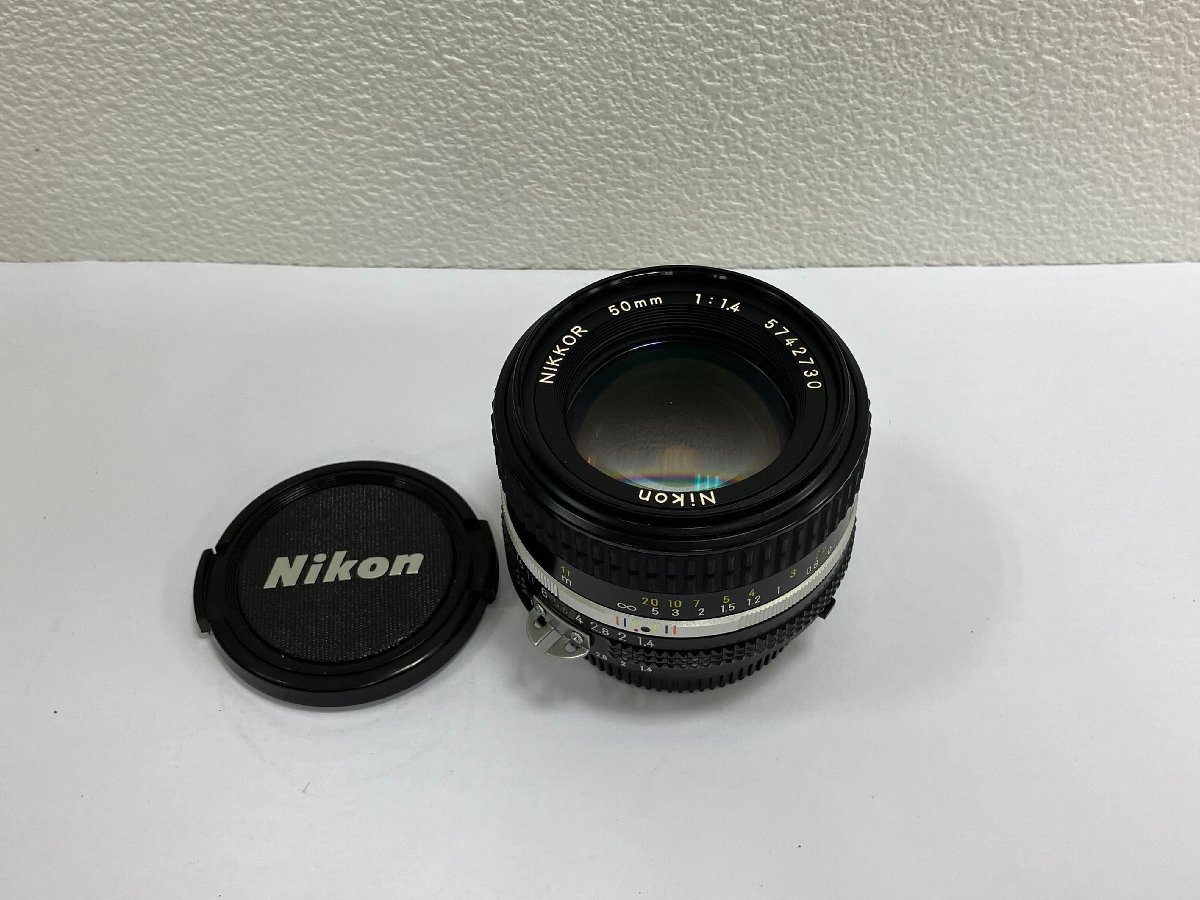 【J75639】Nikon NIKKOR 50mm 1:1.4 レンズ ニコン 外観良好 動作未確認の為、ジャンク品扱い 中古品　_画像1