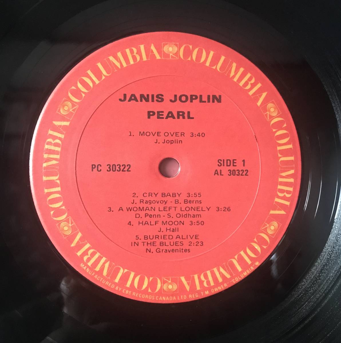Janis Joplin / Pearl カナダ盤 LP ジャニス・ジョプリン パール の画像3