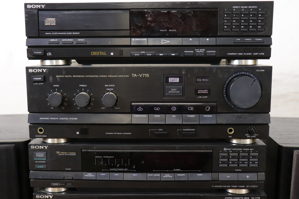 ◎SONY ソニー FUNAI システム コンポ CDP-V715 TA-V715 ST ◎SONY ソニー FUNAI システム コンポ CDP-V715 TA-V715 ST