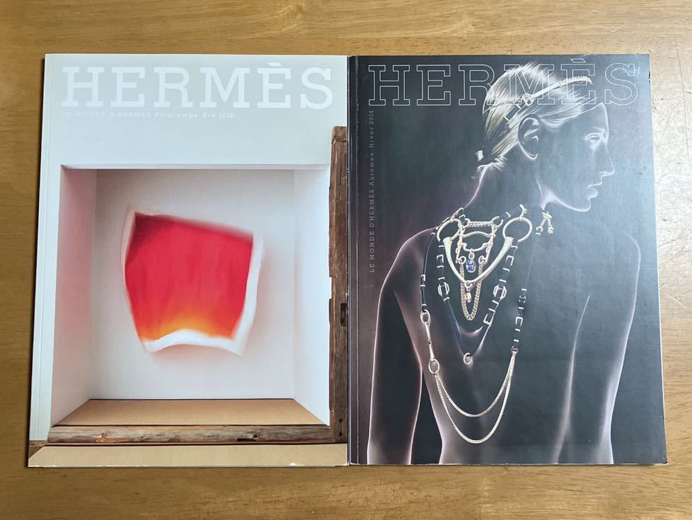 HERMES エルメスの世界 LE MONDE D’HERMES Automne-Hiver 2014 : Printemps-Ete2012 2冊セット 表紙にスレあり_画像1