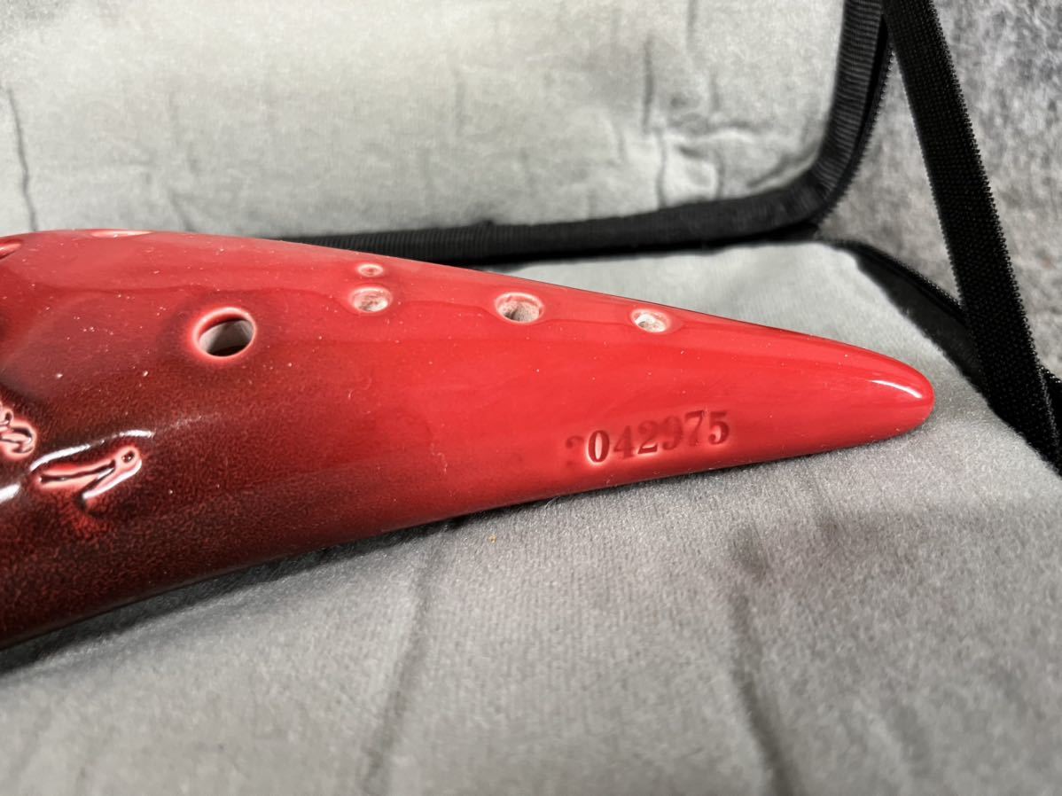 Osawa Ocarina オオサワオカリナ i シリーズ AC アルトC管 オカリナ 赤 レッド ソフトケース付き プリマ 楽器 PRIMA GAKKI_画像2