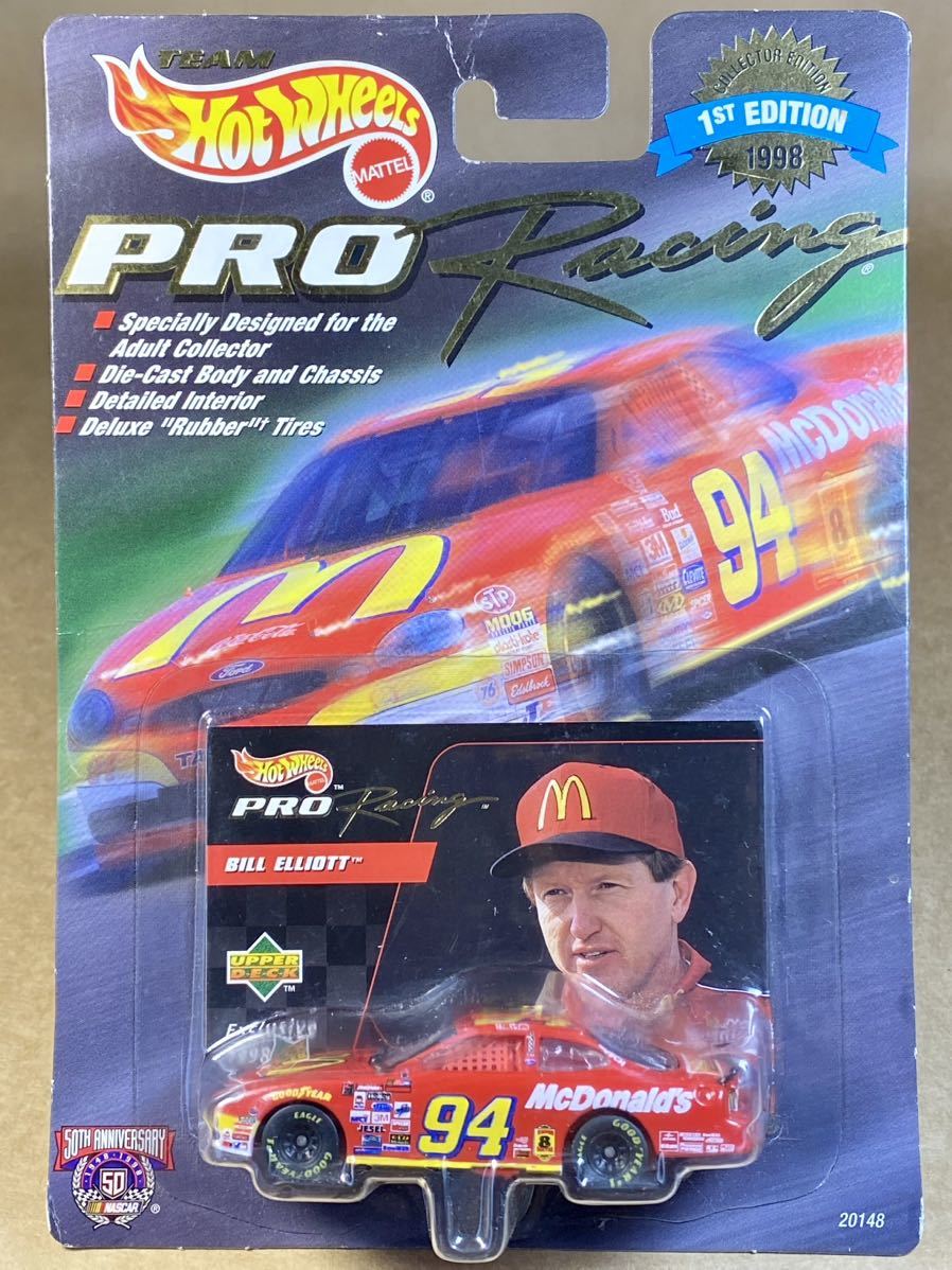 ☆ ホットウィール PRO RACING 1998 1ST EDITION - BILL ELLIOTT #94 FORD TAURUS NASCAR ☆_画像1