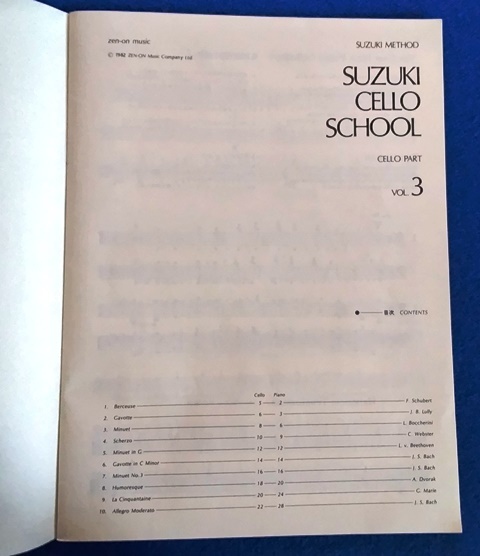 鈴木鎮一 チェロ指導曲集 ３ 楽譜 [CD付] 中古_画像3