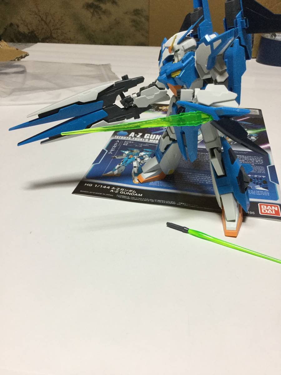 赤バンダイ amazon限定 A-Zガンダム HGBF 1/144 欠品あり 説明書付き ガンプラ ビルドファイターズ_画像3