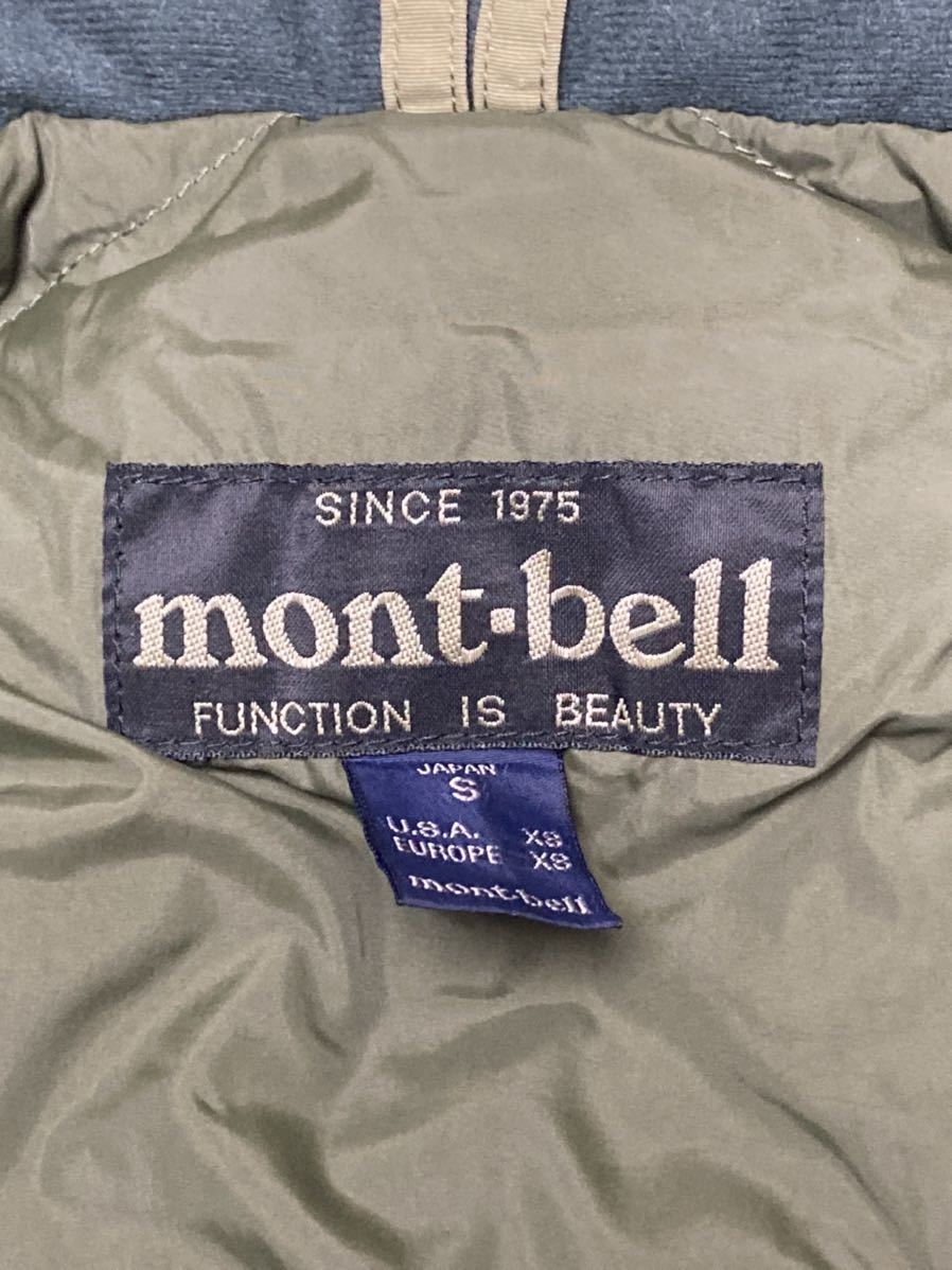 サイズS ◆ mont-bell ◆ モンベル アウトドアスタイル 肉厚 800フィルパワー ローガンダウンパーカージャケット S_画像8