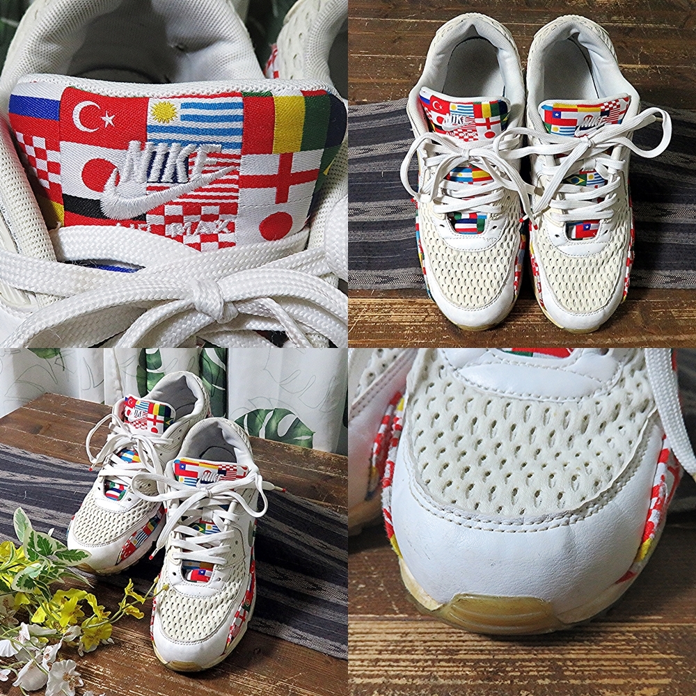 NIKE エアマックス 国旗柄 NIKE AIR MAX 90 NIC ナイキ 27.0cm スニーカー used メンズ national flag 中古品 シューズ 使用感あり 正規品_画像7