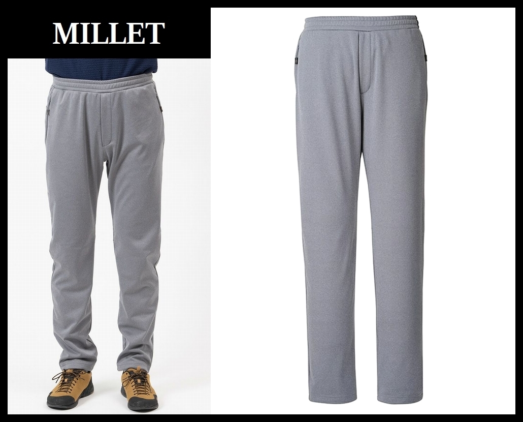 送無 XL 新品 タグ付 MILLET ミレー MIV02037 ウインド シールド ストレッチ スウェット パンツ 撥水 軽量 キャンプ アウトドア グレー ①