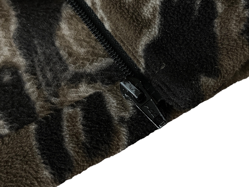  бесплатная доставка не использовался хранение товар NEEDLES Needles DI245 Warm-up V Neck Jacket Poly Fleece TIGER CAMO Tiger утка V шея флис жакет 