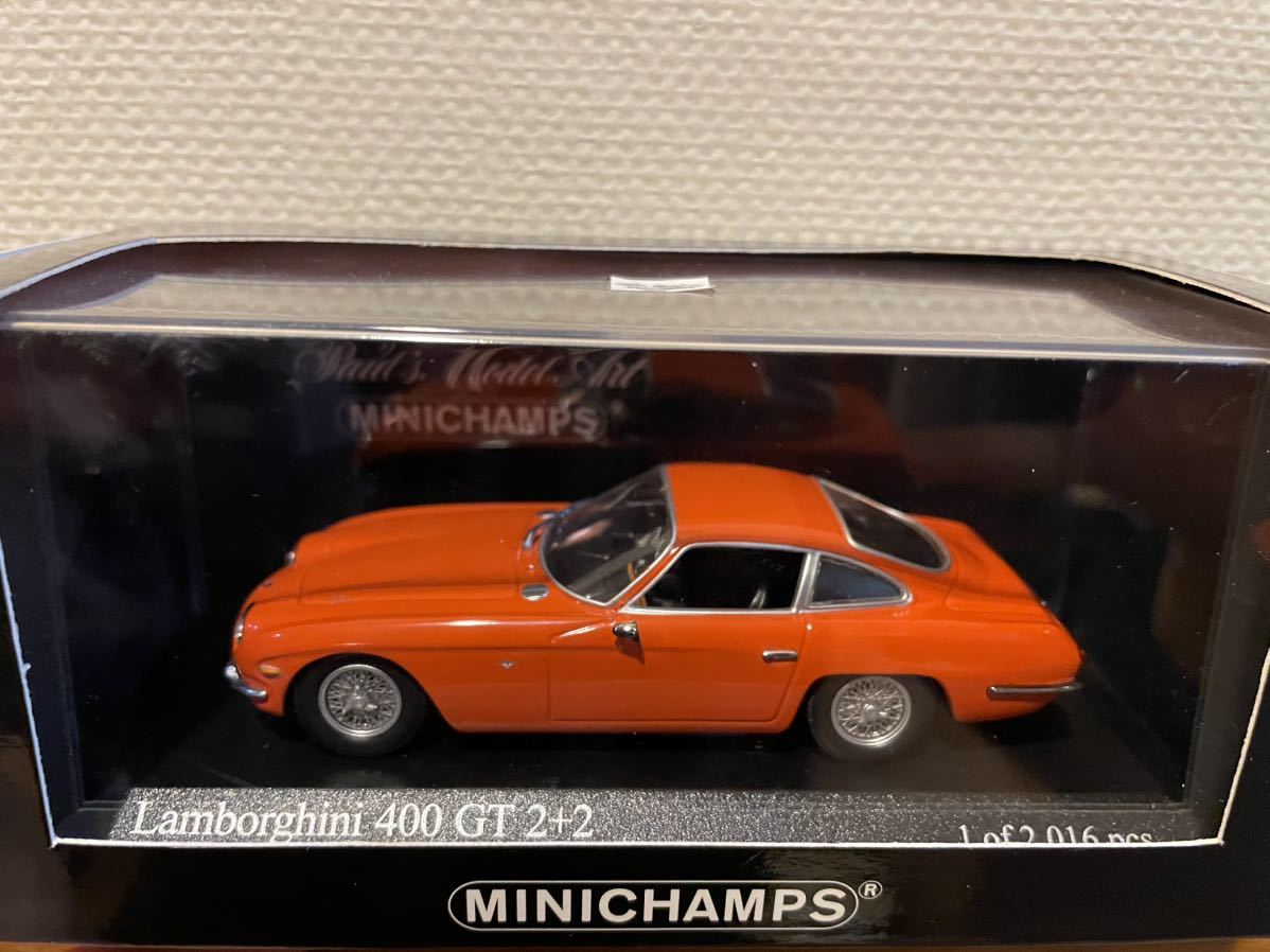 激レア　1円スタートPMA ミニチャンプス 1/43 Lamborghini ランボルギーニ 400GT 2+2 1964 オレンジ_画像1