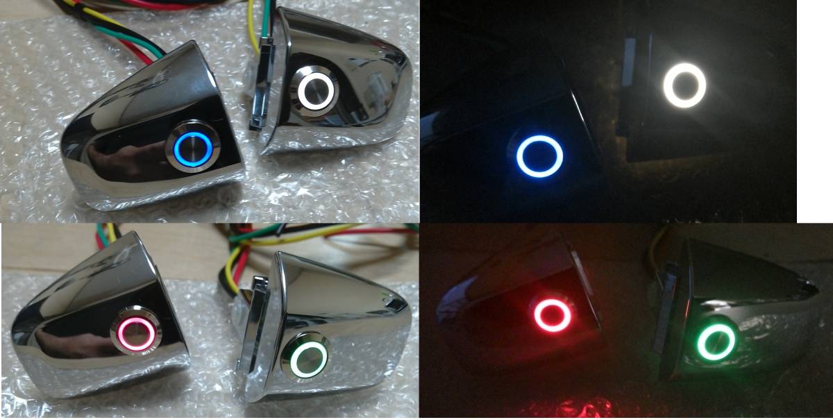LED・ドアハンドル色選択可 加工済ポチガー スライドドアワンタッチオープナー 両側 RK RP ステップワゴン RC オデッセイ_画像2