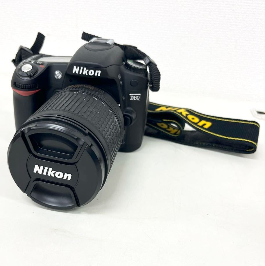 Nikon ニコン デジタル一眼レフカメラ D80 ストラップ付き レンズ AF-S NIKKOR 18-135mm 1:3.5-5.6G ED ケース付き _画像2