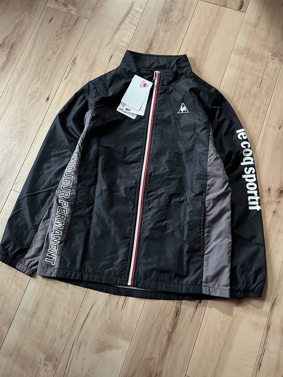 新　デサント・Le coq sportif　ルコック・スポーツ　サイズL　☆　黒系ジャンパー・ジャケット⑤_画像2