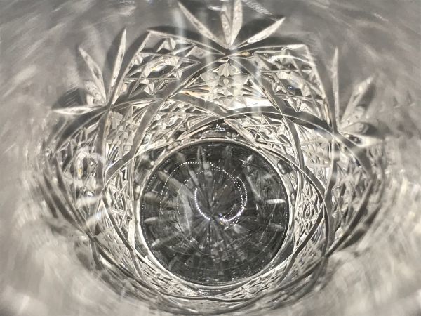 【21004】HOYA ホヤ グラス 2客セット 高さ約10cm タンブラー カットグラス クリスタルガラス 経年保管品 中古品 梱包60サイズの画像4