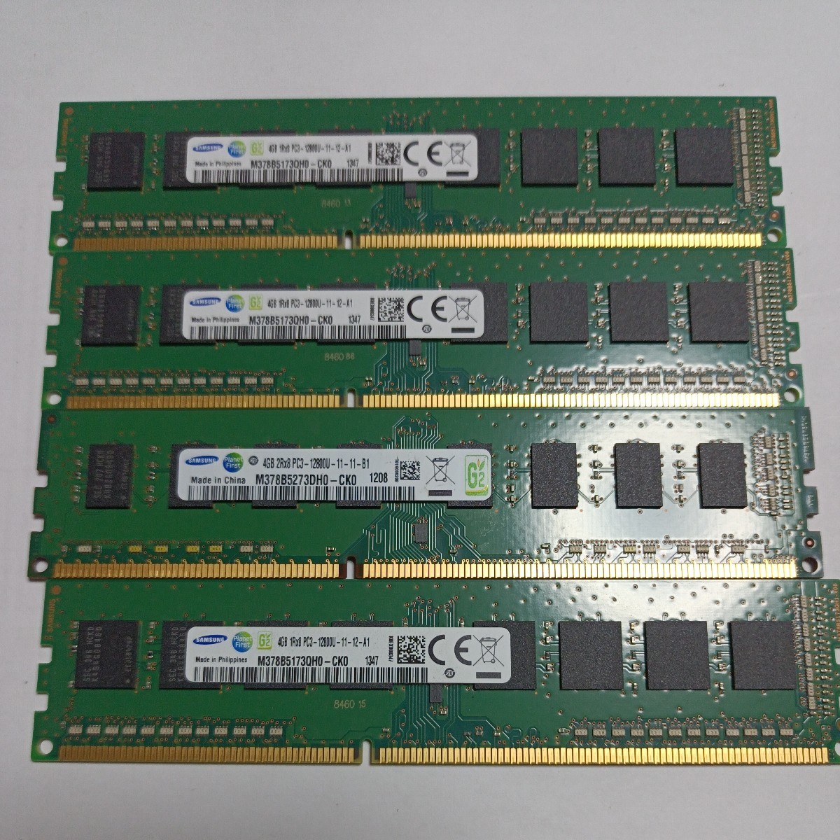 PC3-12800U 16GB 4GB 4枚 16GB DDR3 デスクトップ用 メモリ DDR3-1600 4GB 4枚 セット　②_画像1