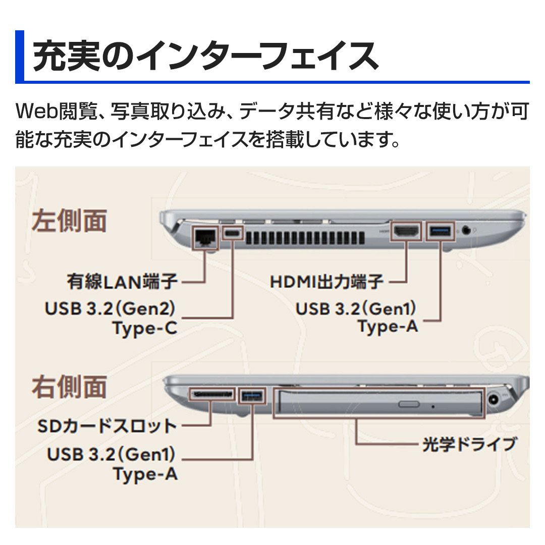 新品未開封 最新型 富士通FUJITSU ノートパソコンLIFEBOOK AH50/H3 15.6型ワイドFHD/爆速AMD Ryzen 7 5700 / 8GB /SSD /Office/シルバー_画像5