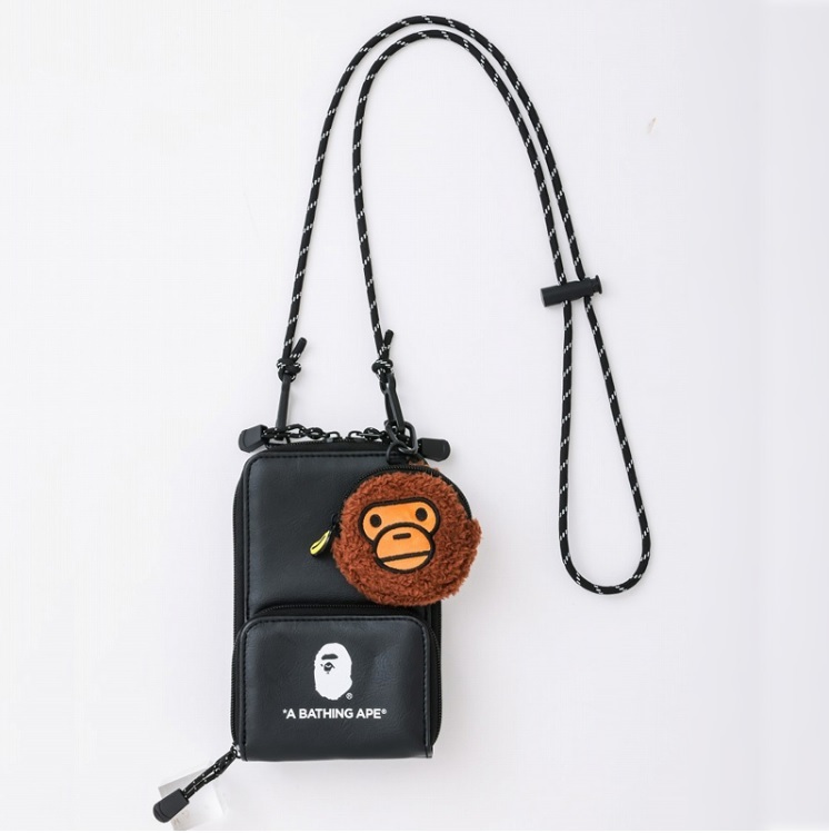 BAPE KIDS◆A BATHING APE◆じゃばら式BLACKスマホショルダー＆マイロコインケース◆付録ノベルティ_画像1