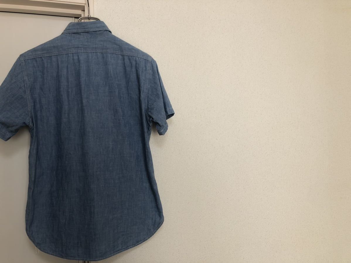 【送料込み】90sヴィンテージMADE IN JAPAN日本製THE REAL McCOY'S リアルマッコイズ半袖シャンブレーシャツ14_画像4