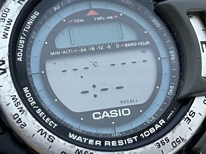 CASIOカシオPRO TREKプロトレックATC-1100ブラック腕時計現状品 新品電池_画像10