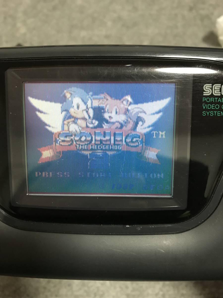  free shipping * game soft start-up check OK! Game Gear soft 2 2 ps + Game Gear body + battery pack 