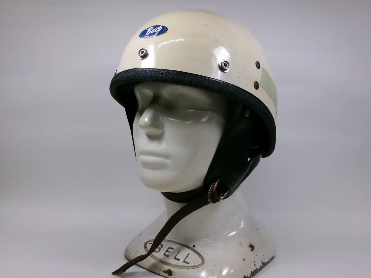 雰囲気抜群！60s BUCO GUARDIAN ハーフヘルメット 目深加工済み M ★ 1967年製 ブコ ガーディアン プロテクター トラベラー ショベル