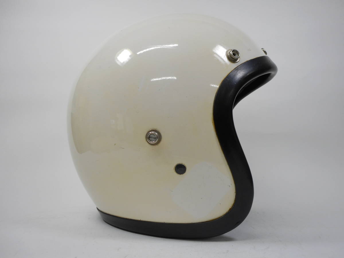  silver bell!60s BELL 500TX white 7 1/4 jet helmet * 60 period bell TOPTEX McHAL Knuckle head panhead shovel Triumph 