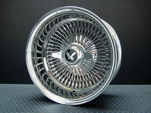 ○ ティスファクトリー T's ワイヤーホイール 13×7J REV リバース オールクローム 100SP SURE TRAC ホワイトリボンタイヤ セット WIRE_画像4