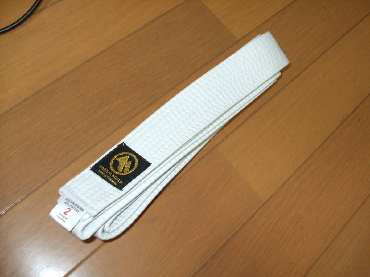 * new goods unused * white obi 2 number karate combative sports 