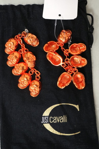 ＊90%OFF新品 ジャスト カヴァリ Just Cavalli　ピアス スカル 定価14,300円(税込) オレンジOTR381_画像2