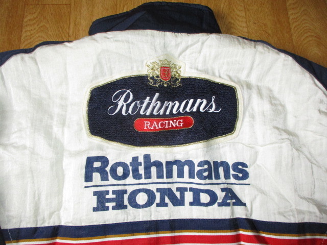 ロスマンズホンダF1 当時物 刺繍ロゴ レーシングジャケット ロスマンズホンダF1 当時物 刺繍ロゴ レーシングジャケット
