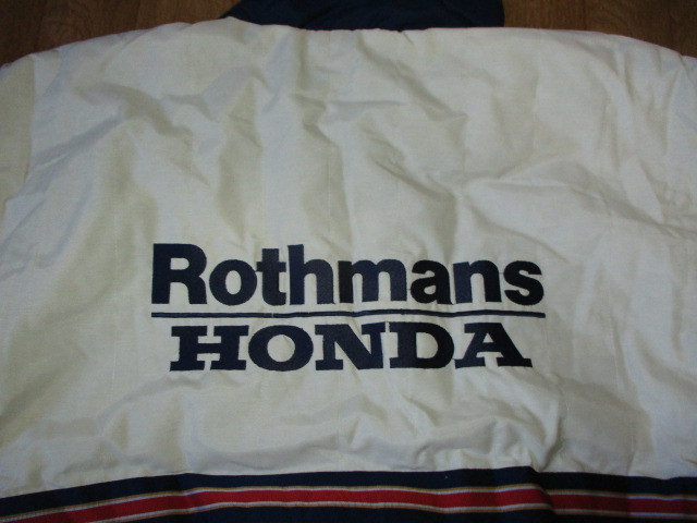 ロスマンズホンダ・F1 当時物 全刺繍ロゴ 薄綿入りレーシング ロスマンズホンダ・F1 当時物 全刺繍ロゴ 薄綿入りレーシング