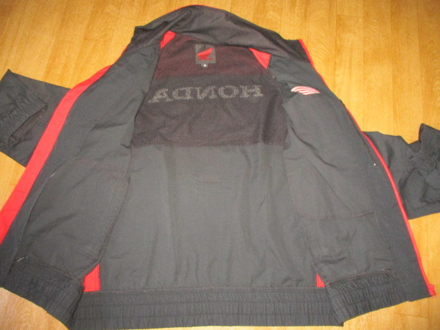  Honda racing Vintage all embroidery Logo Rider's * Work jacket size 3L beautiful used Mugen * coverall *HRC