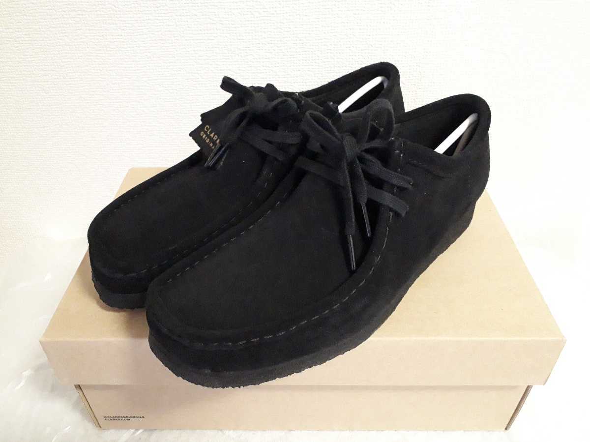 新品 クラークス ワラビー Clarks Wallabee UK9 27cm 黒ブラック スエード クレープソール　スウェード_画像1