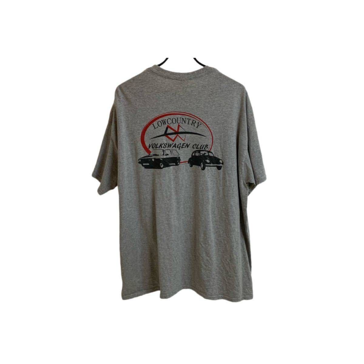 VINTAGE ヴィンテージ Volkswagens フォルクスワーゲン LOWCOUNTRY VOLKSWAGEN CLUB Tシャツ 車Tシャツ GILDAN グレー XL アーカイブ_画像9