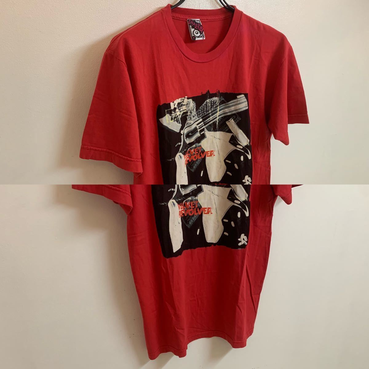 Velvet Revolver ヴェルヴェット・リヴォルヴァー ロック バンドTシャツ プリントTシャツ MADE IN USA USA製 レッド CHASER M アーカイブ_画像3