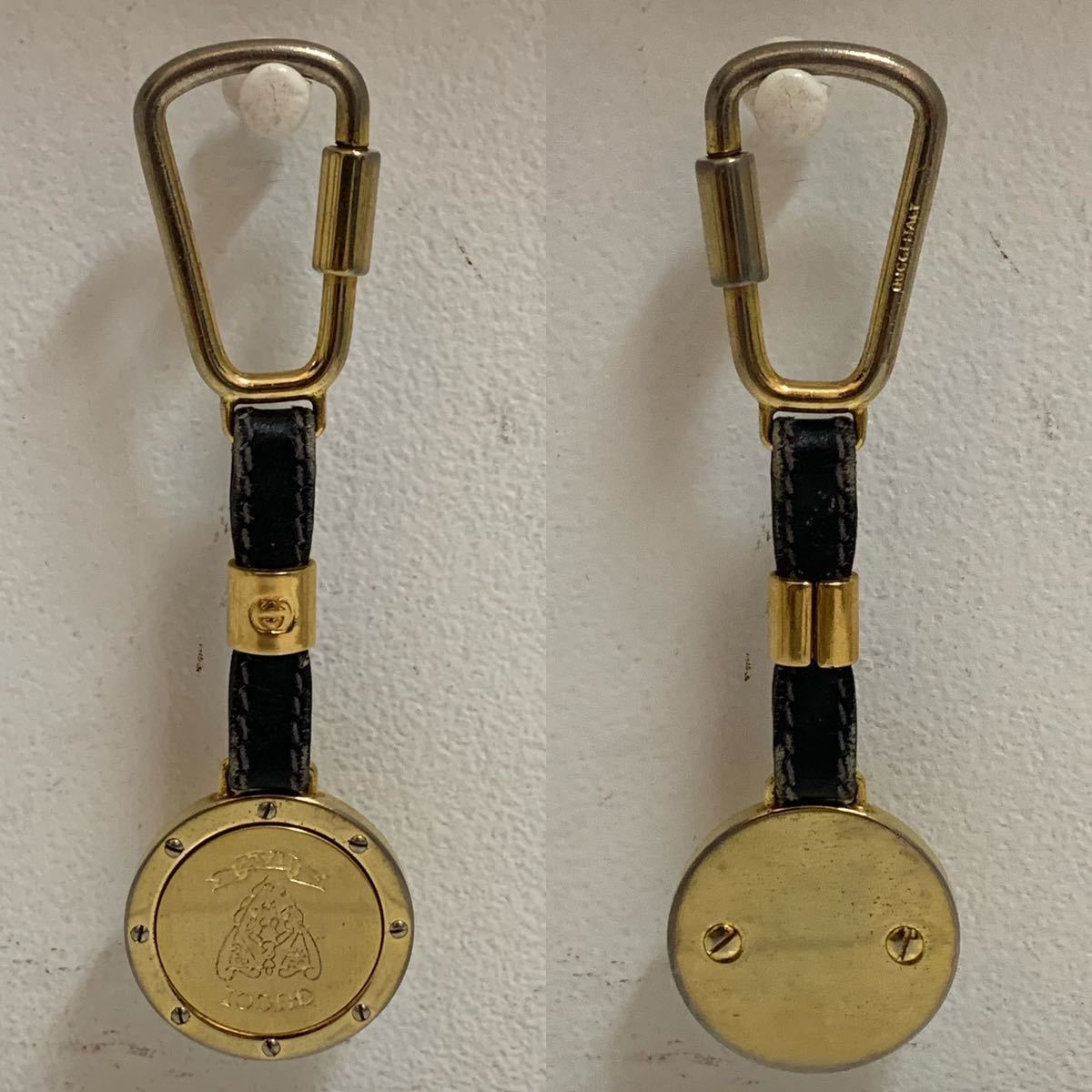 OLD GUCCI Old Gucci GUCCI VINTAGE Gucci Vintage MADE IN ITALY Italy made OLD GUCCI Logo key holder man woman archive 