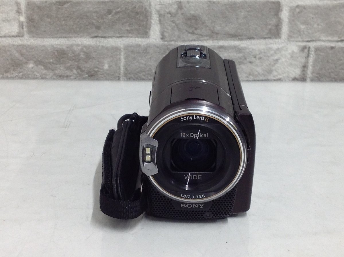★ジャンク品★ ソニー SONY HDビデオカメラ Handycam HDR-CX590V ボルドーブラウン_画像6