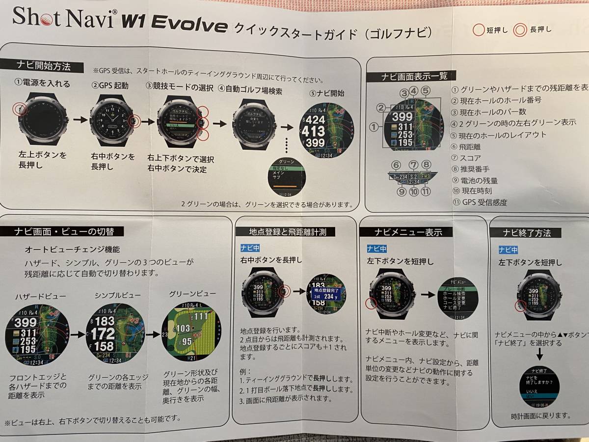 Shot navi W1 Evolve ゴルフ GPSナビ _画像6