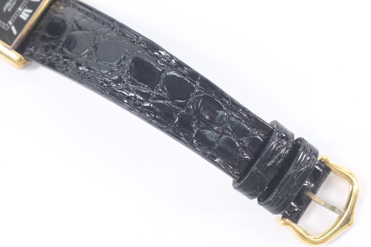 Cartier カルティエ マストタンク SV925 ローマン 黒文字盤 手巻き 腕時計 1285-N_画像7