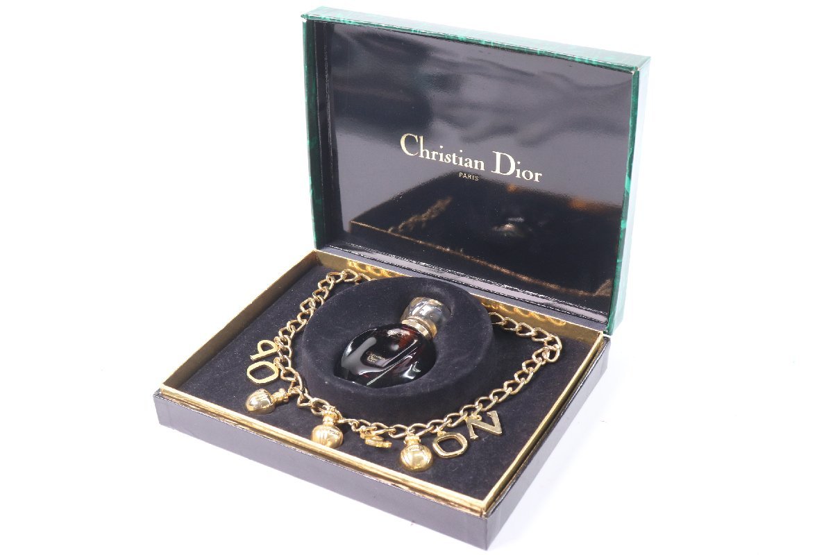 Christian Dior POISON クリスチャンディオール プワゾン ネックレス 香水 箱付き P-3セット ゴールド ブランド 30ml アクセサリー 1411-YO_画像1